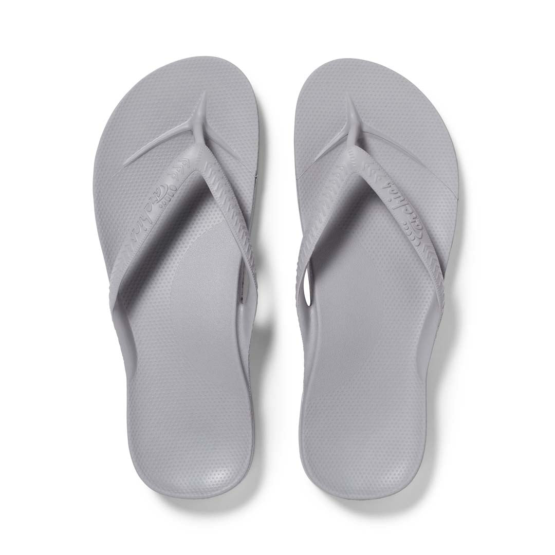 Arch Support Thongs - Classic - Grey – Archies Footwear
