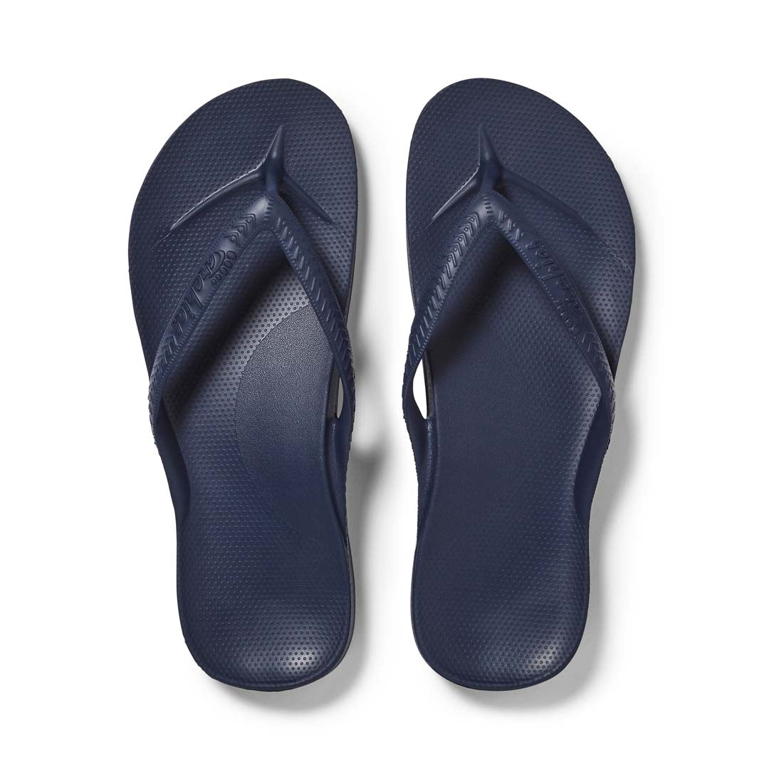 Navy - Archies Arch Support Thongs / Flip Flops – Archies Footwear
