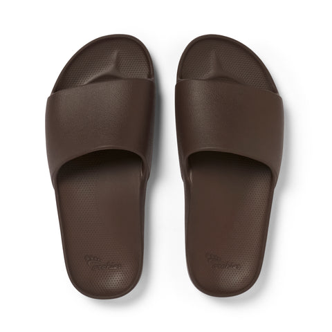 Arch Support Slides - Classic - Brown – Archies Footwear | AU