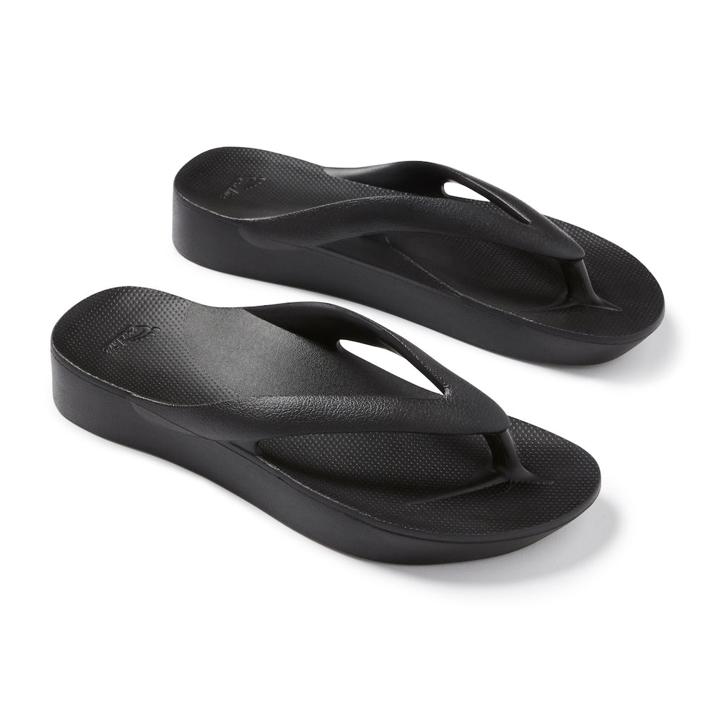  Arch Support Thongs - Thick - Black 