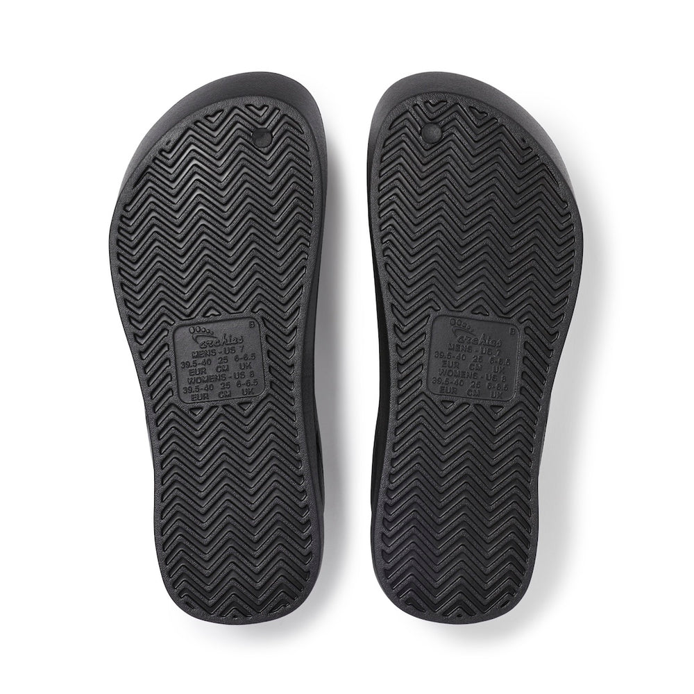  Arch Support Thongs - Thick - Black 