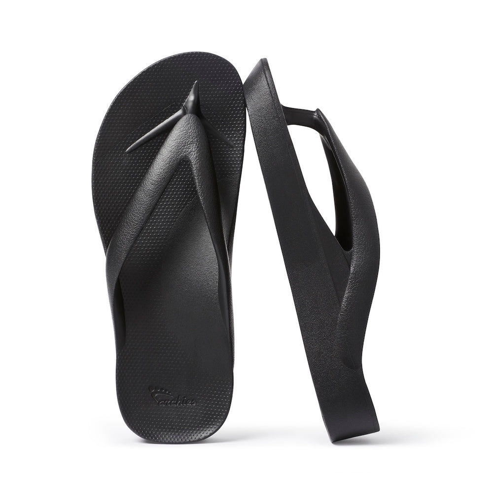  Arch Support Thongs - Thick - Black 