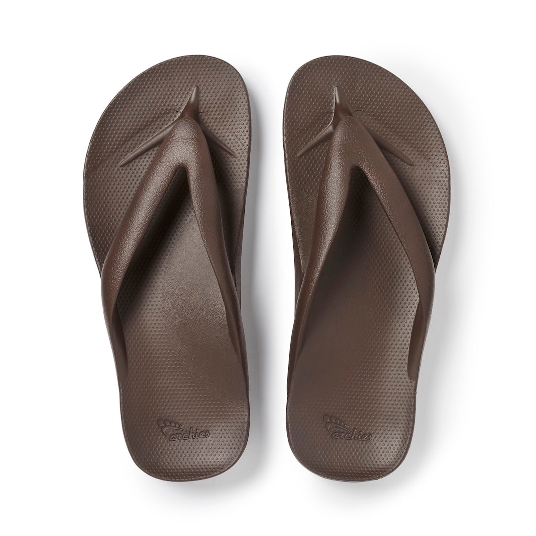Arch Support Thongs - Thick - Brown 