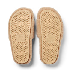 Arch Support Wool Slippers - Single Band Slide - Caramel