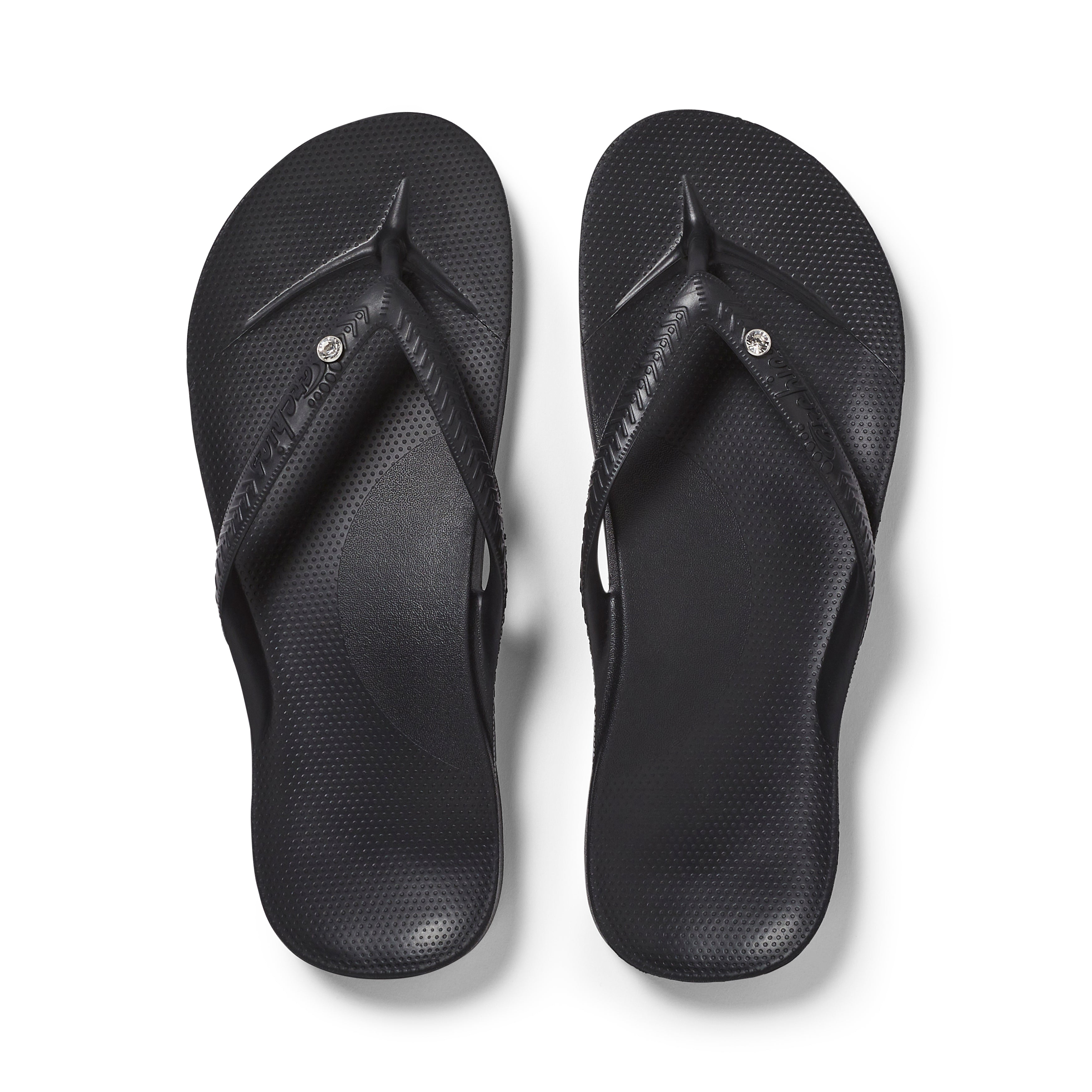 Arch Support Thongs - Classic - Crystal Black 