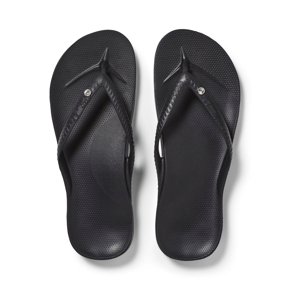  Arch Support Thongs - Classic - Crystal Black 
