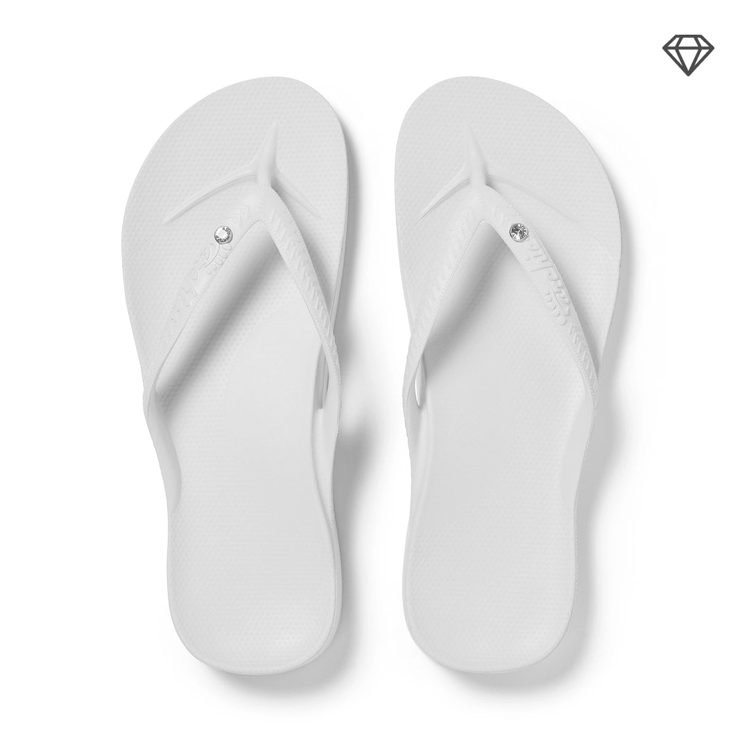 Arch Support Thongs - Classic - Crystal White 