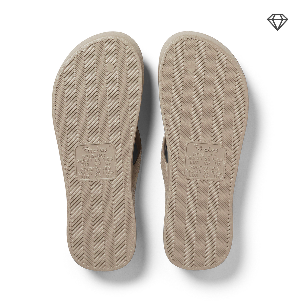  Arch Support Thongs - Classic - Crystal Taupe 