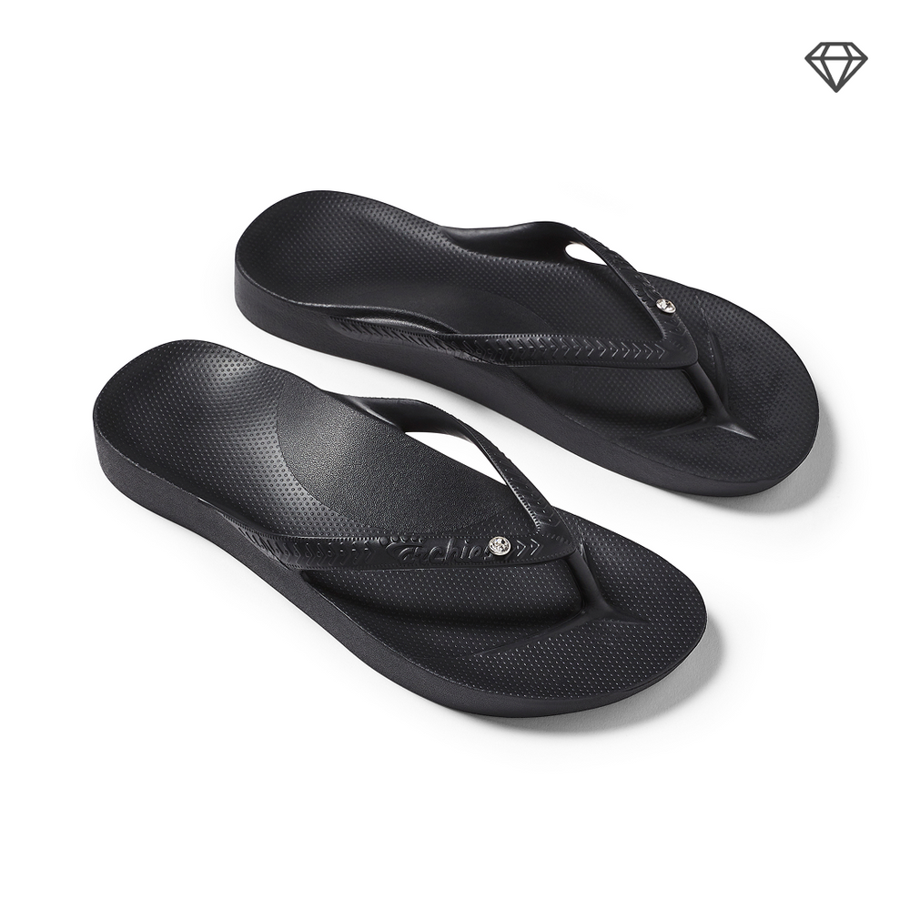  Arch Support Thongs - Classic - Crystal Black 