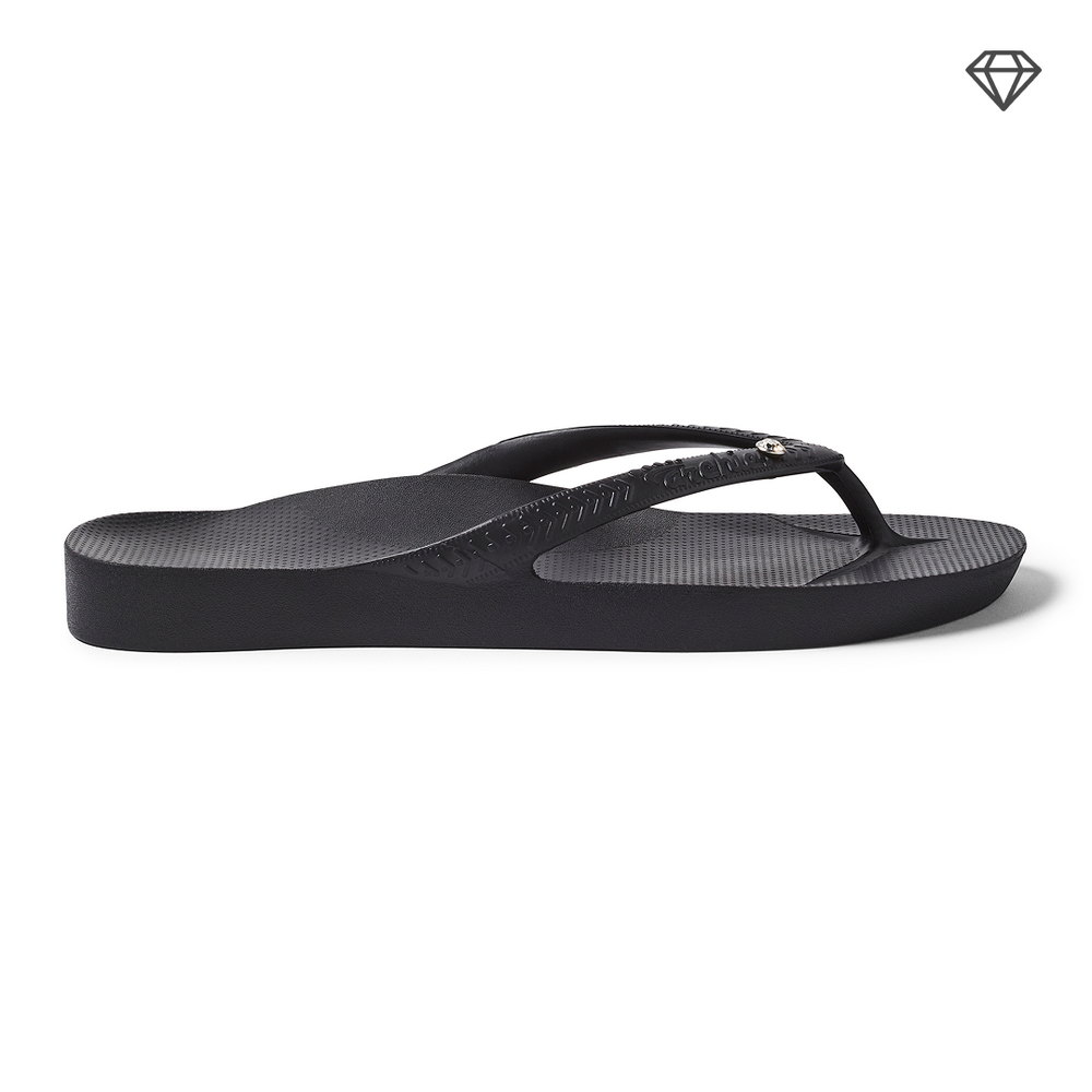 Arch Support Thongs - Classic - Crystal Black 