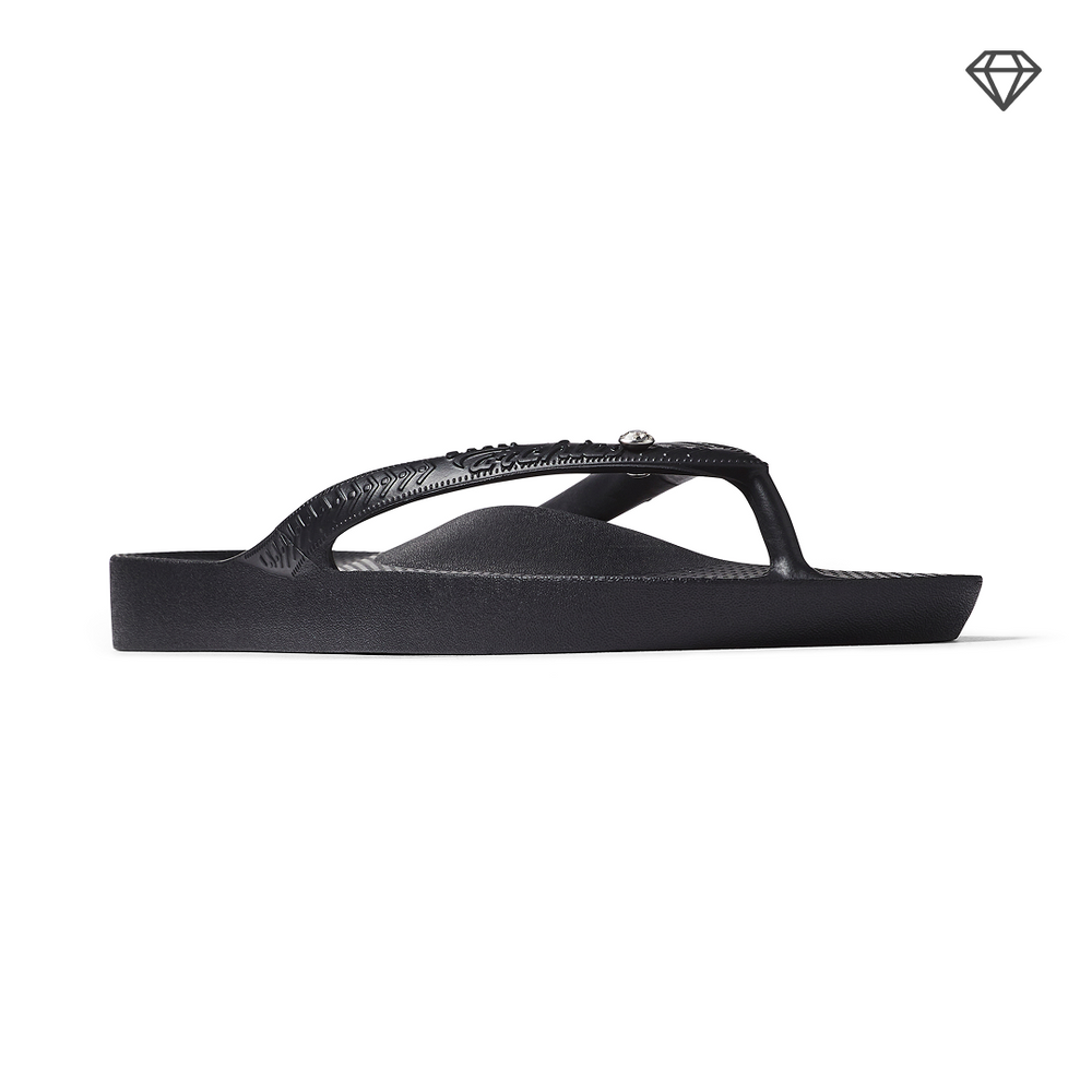  Arch Support Thongs - Classic - Crystal Black 