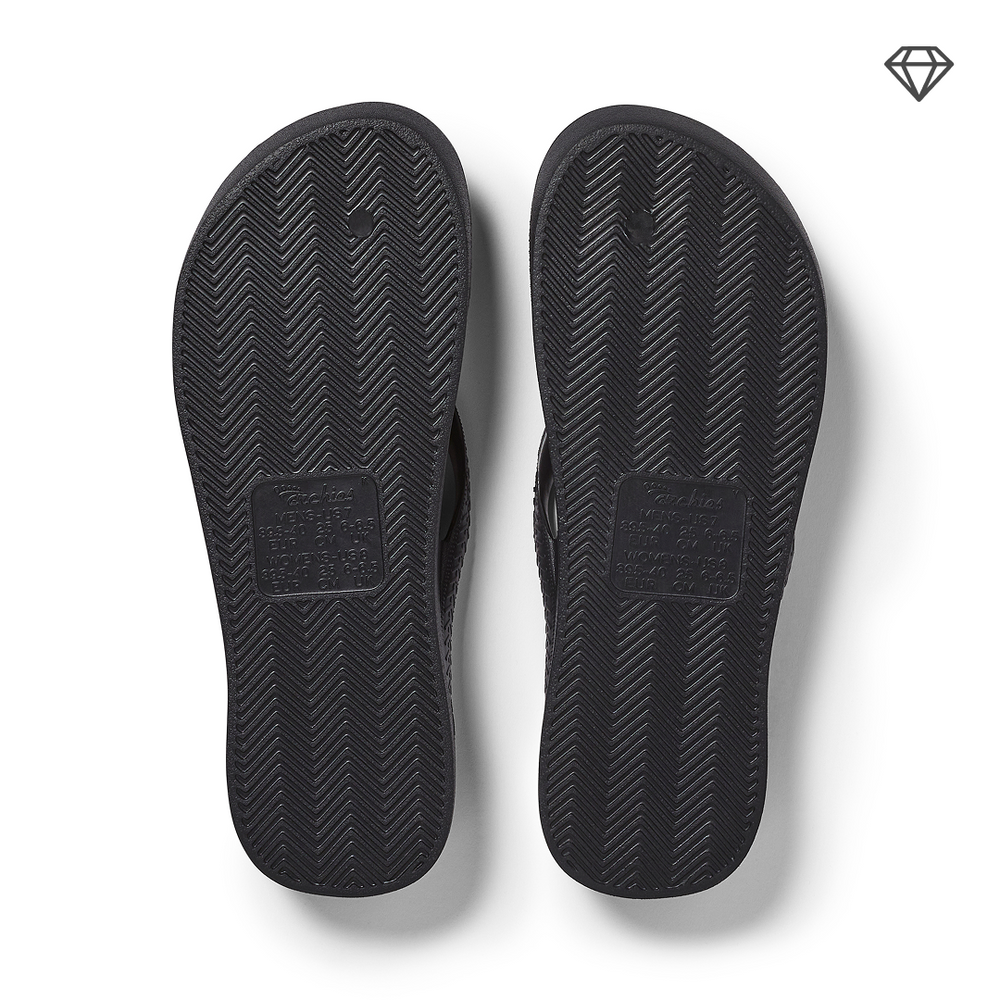  Arch Support Thongs - Classic - Crystal Black 