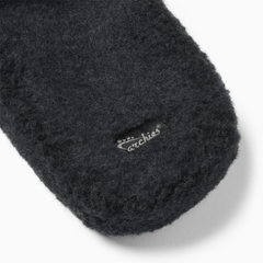 Arch Support Wool Slippers - Single Band Slide - Charcoal