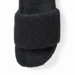 Arch Support Wool Slippers - Single Band Slide - Charcoal