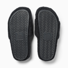 Arch Support Wool Slippers - Single Band Slide - Charcoal