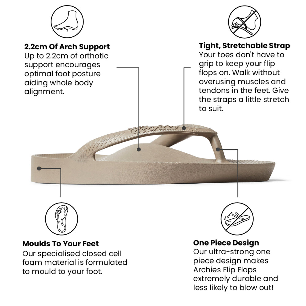  Arch Support Thongs - Classic - Taupe 