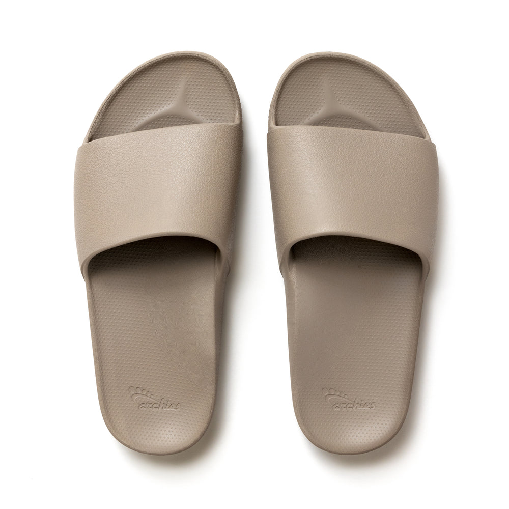 Arch Support Slides - Classic - Taupe – Archies Footwear