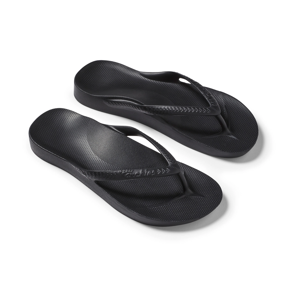  Kids - Arch Support Thongs - Black 