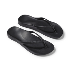 Kids - Arch Support Thongs - Black