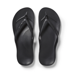 Kids - Arch Support Thongs - Black