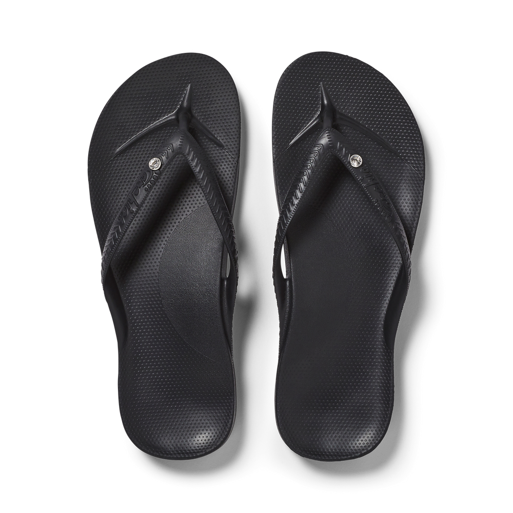  Arch Support Thongs - Classic - Crystal Black 