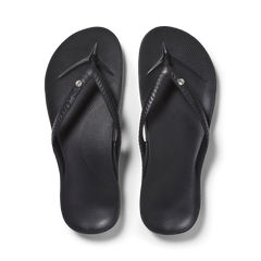 Arch Support Thongs - Classic - Crystal Black