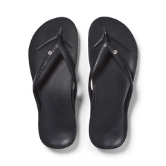 Arch Support Thongs - Crystal - Black