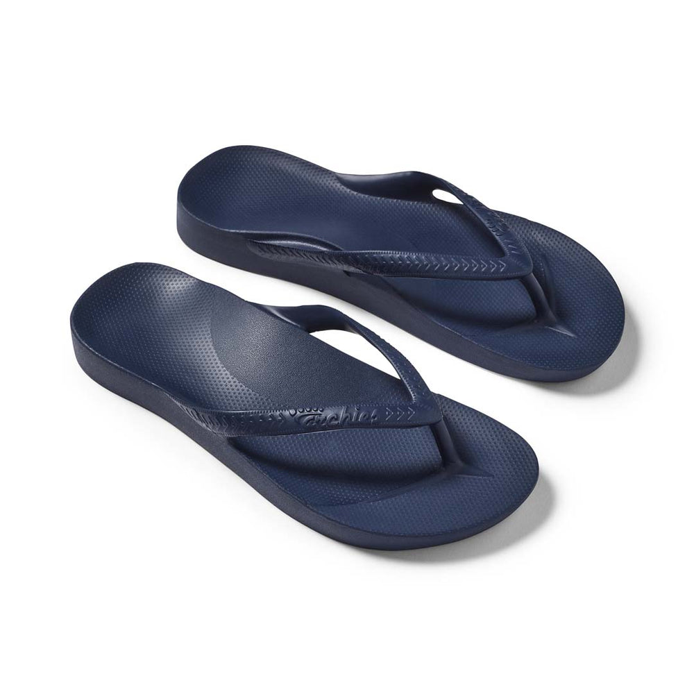 Navy - Archies Arch Support Thongs / Flip Flops – Archies Footwear