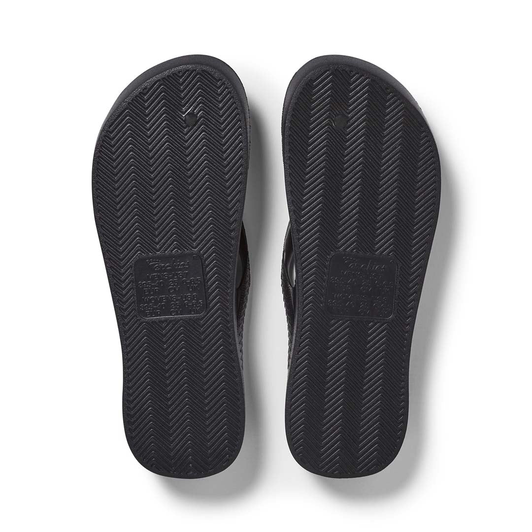 Kids - Arch Support Thongs - Black – Archies Footwear