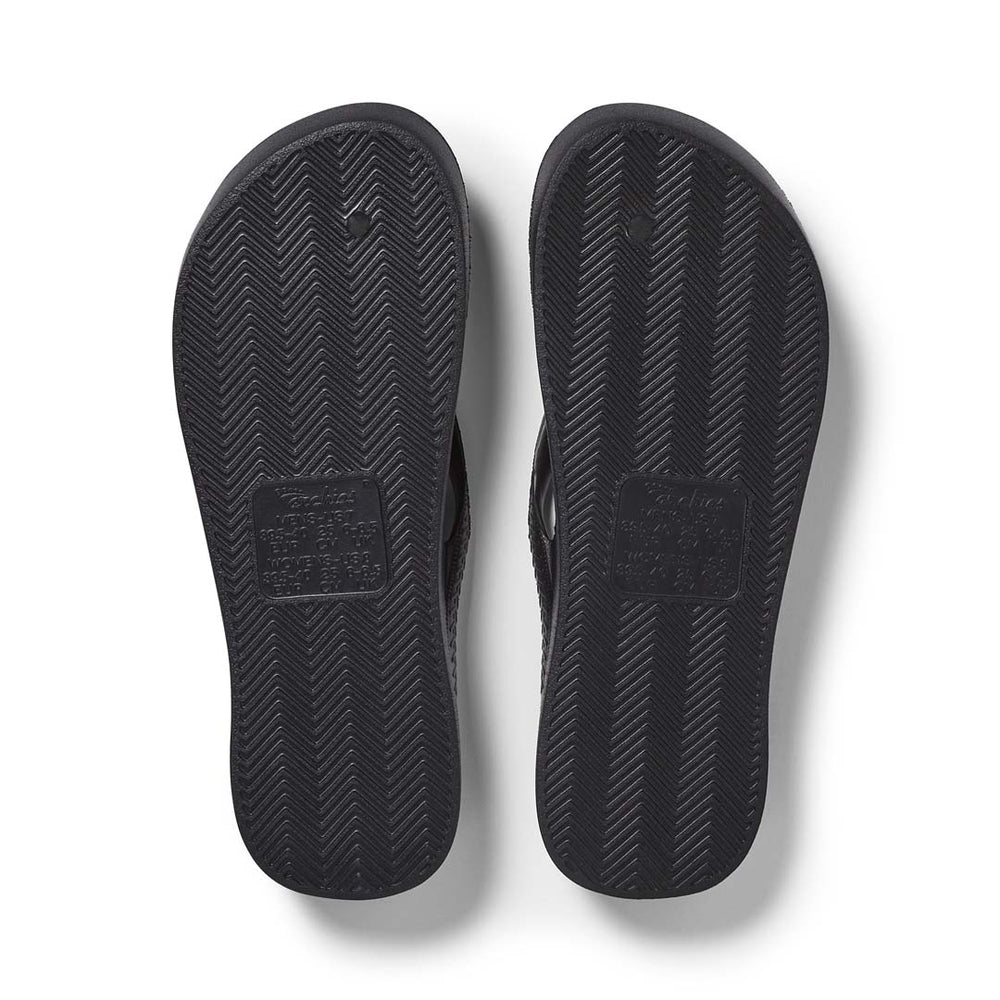  Kids - Arch Support Thongs - Black 