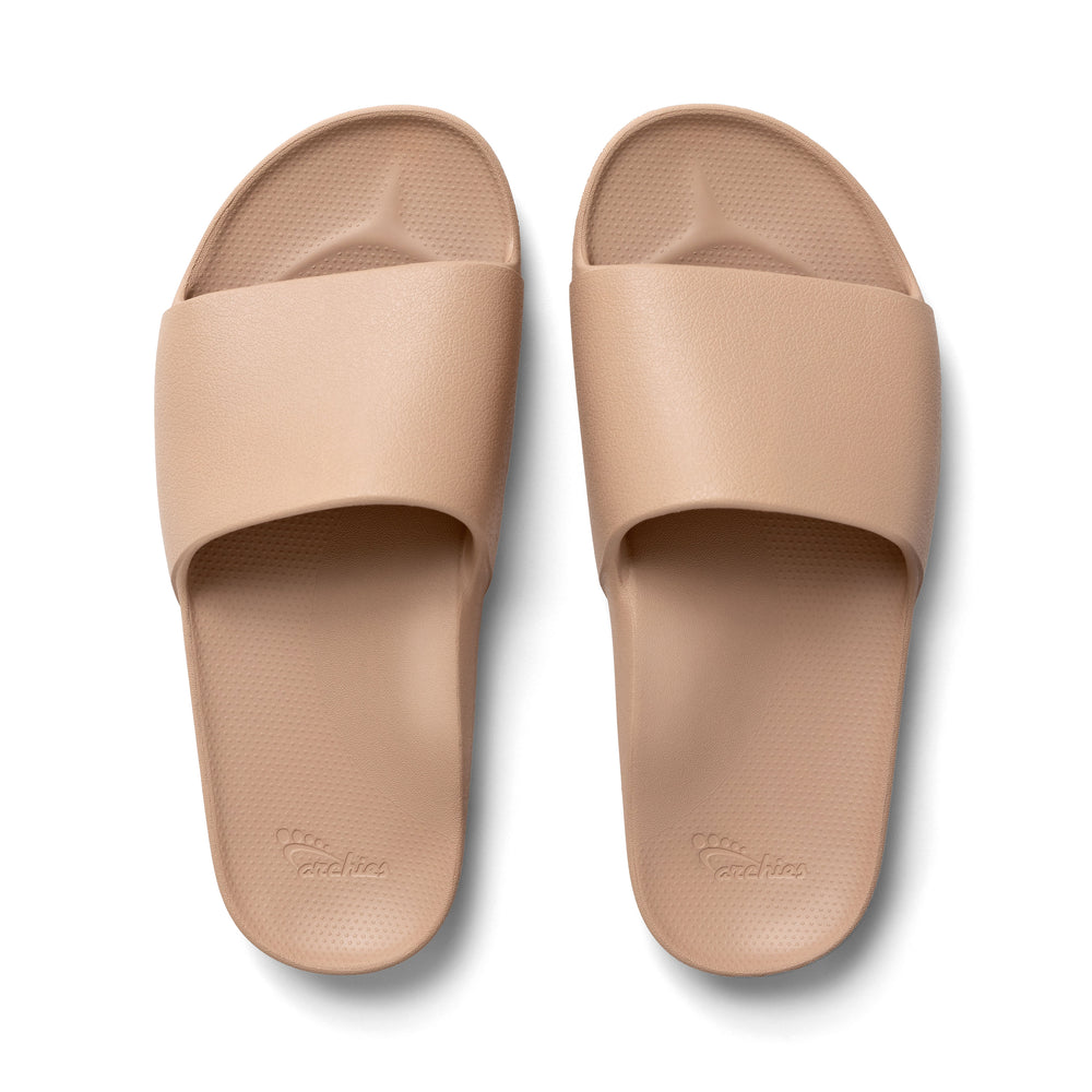 Arch Support Slides - Classic - Tan – Archies Footwear